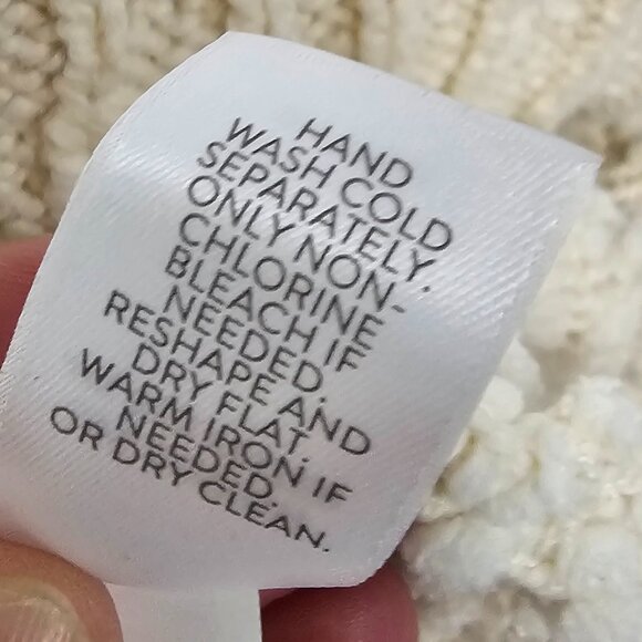 J Jill Cream Popcorn Chenille Sweater Fisherman Shawl Collar Preppy M - Picture 11 of 12